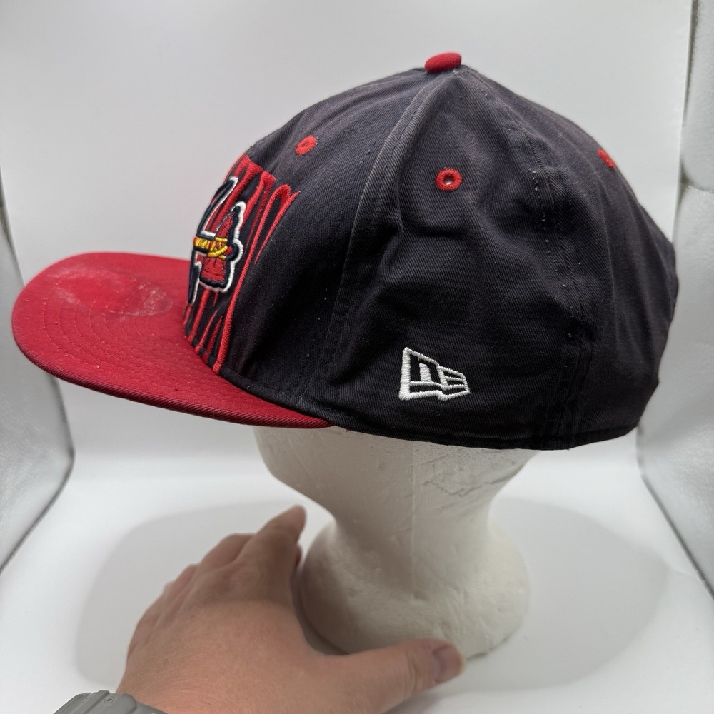 Rare New Era Cap Hat Vtg Atlanta Braves‎ Snapback Big Front Hit - Picture 2 of 7